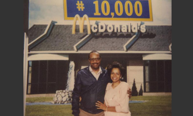 Craig and Diane Welburn at the Grand Opening of the 10000 McDonald's